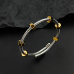 Double Layer Wire Nut Bracelet — Stainless Steel, Gold or Silver