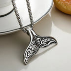 Whale Tail Pendant — Stainless Steel