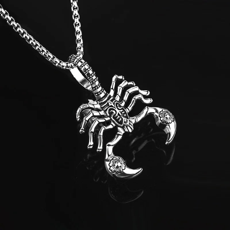 Scorpion Pendant Necklace Stainless Steel
