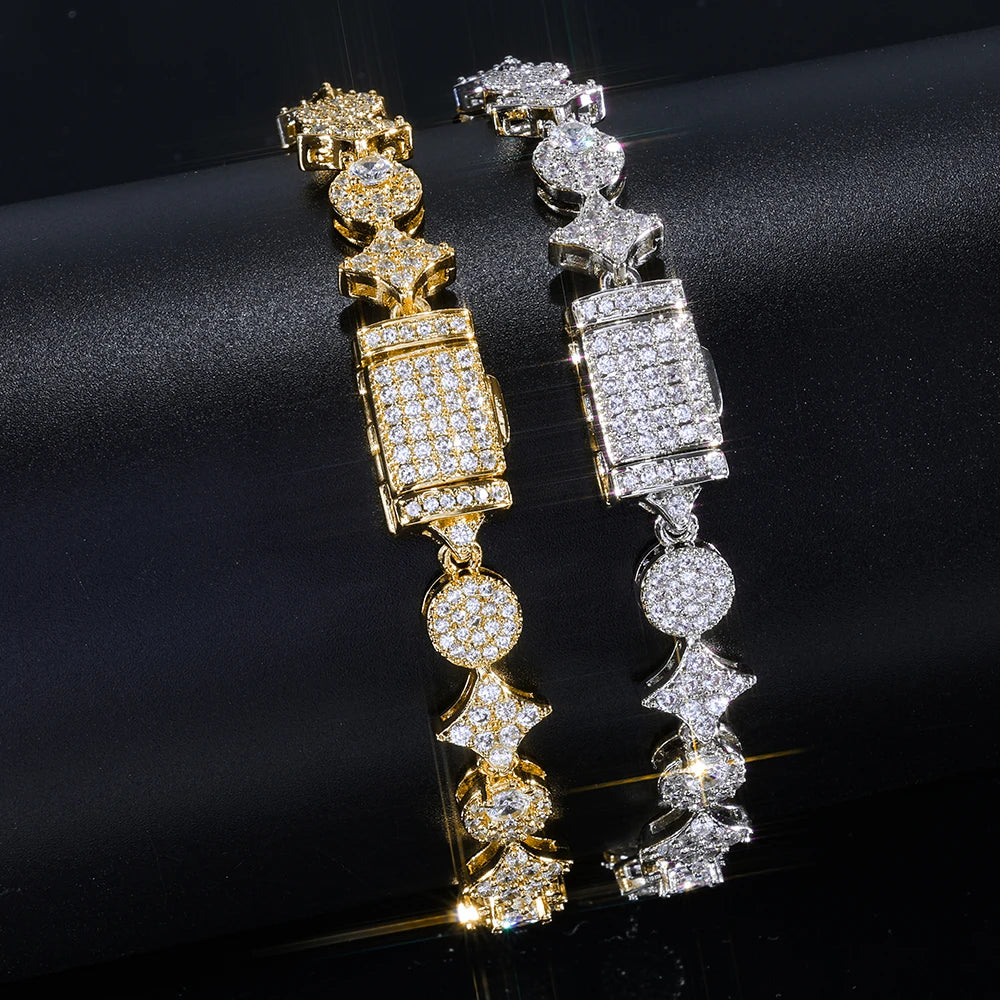 Tennis Bracelet Stainless Steel Round Cut Iced Out