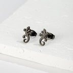 Hip Hop Stainless Steel Lizard Stud Earrings for Women Men Fashion Gecko Cocktail Earings Animal Ear Piercing Jewelry