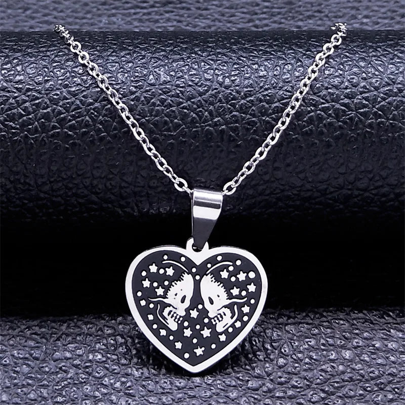 Sigil Lucifer Enamel Pendant Necklace — Stainless Steel