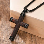 Prayer Hand Cross Stainless Steel Pendant Necklace