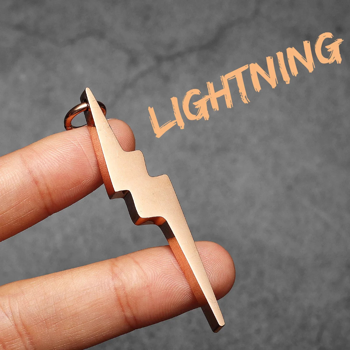 Lightning Minimal Pendant — Stainless Steel