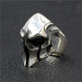 Simple Niche Retro Trend Helmet Skull Ring Personalized Open Spartan Warrior Mask Men's Ring Trend Accessories Jewelry