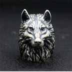 Nordic Wolf Head Viking Ring — Stainless Steel