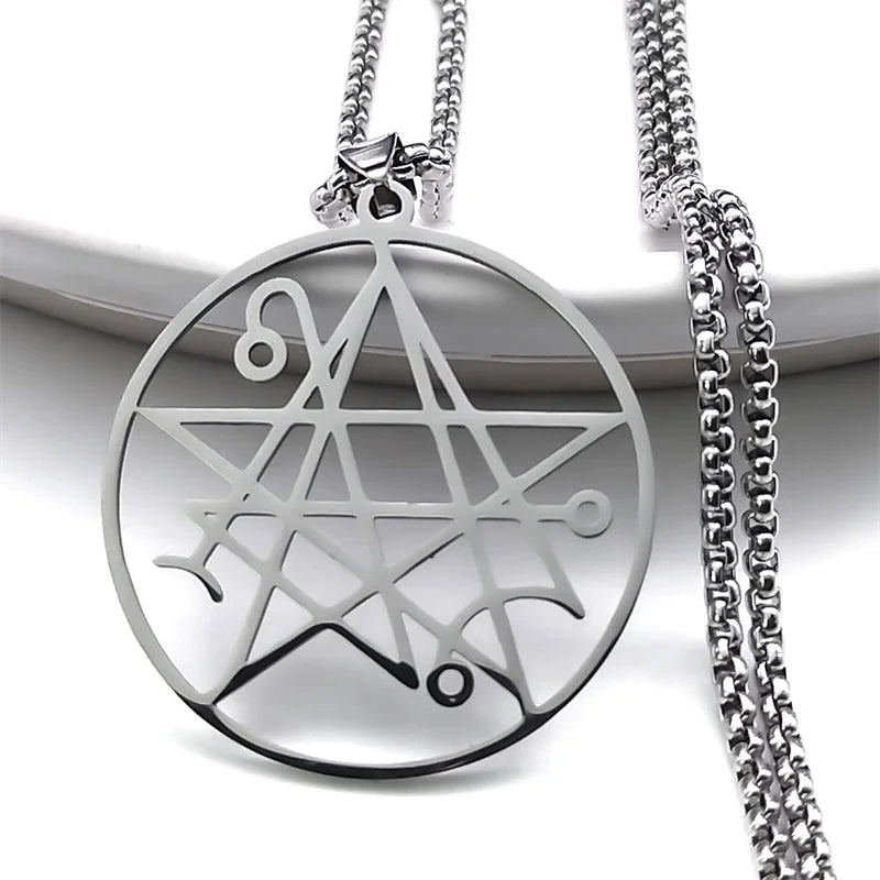 Necronomicon Satan Pendant Necklace — Stainless Steel