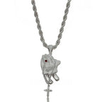 Men's Personality Is Cool, Ha's New Large Wing Pendant, Copper Inlaid Zircon Fashionable Street Necklace Trend