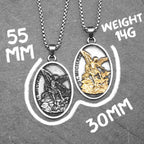 Archangel Pendant 316L Stainless Steel St.Michael Necklaces Men Amulet Chain Punk Retro Jewelry Accessories Best Gift Wholesale