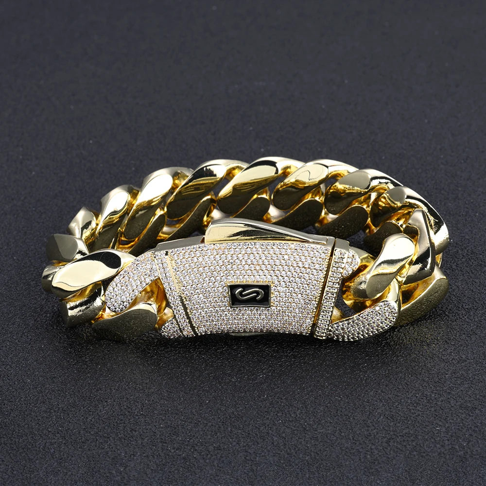 Gold Cuban Chain Necklace 14K Monaco