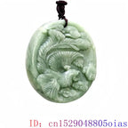 Green Natural Real Jade Phoenix Pendant Necklace Stone Luxury Gift Talismans Chinese Gemstones Designer Vintage
