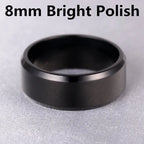 4-8mm Dull Polish Silver Color Titanium Ring For Men and Women Personalized Ring Customize Engraved