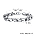 Byzantine V-Shape Chain Bracelet — Stainless Steel