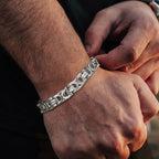 Flat Byzantine Chain Link Bracelet — Stainless Steel