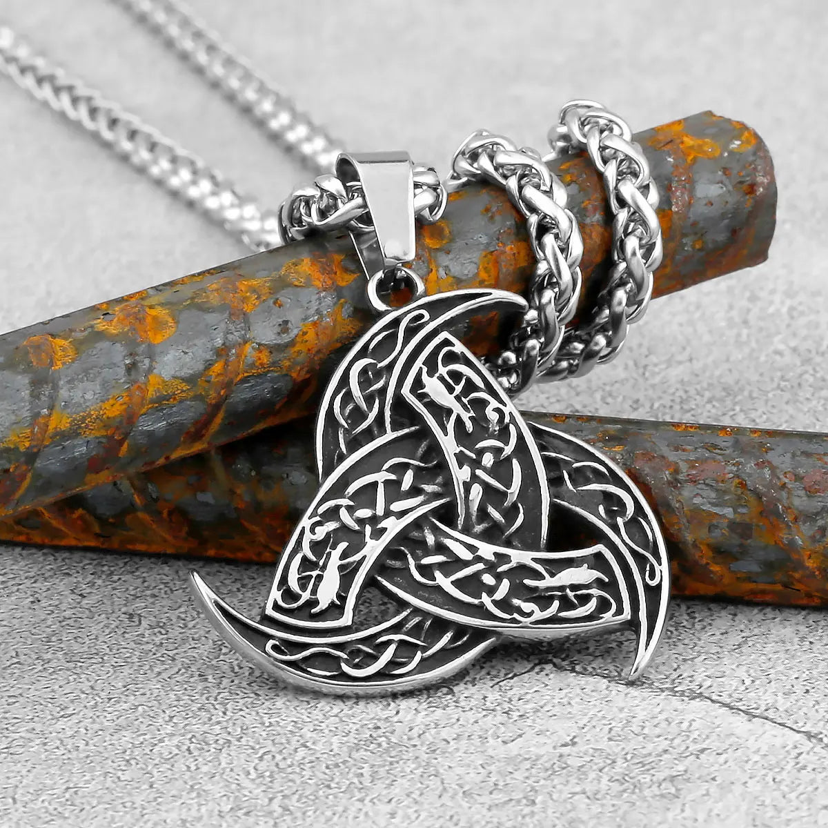 Celtic Trinity Knot Pendant Necklace — Stainless Steel