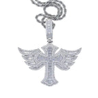 Men's Personality Is Cool, Ha's New Large Wing Pendant, Copper Inlaid Zircon Fashionable Street Necklace Trend