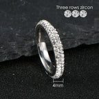 Luxury Iced Out Ring Homme Titanium Steel Chunky Rings For Men Women Couple Fashion Jewelry Accessories Wholesale Korea Style