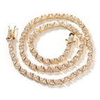 UWIN Triangle Tennis Chain Necklace Full Iced Out CZ Cuban Chain Cubic Zircon Fashion Luxurious Choker HipHop Jewelry