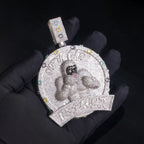 Hip Hop Style Copper Inlaid Zircon gorilla Boxer Pendant, Heavy Industry Trendy Personality Men's Necklace Accessories