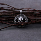 Viking Celtic Skull Pendant Necklace — Stainless