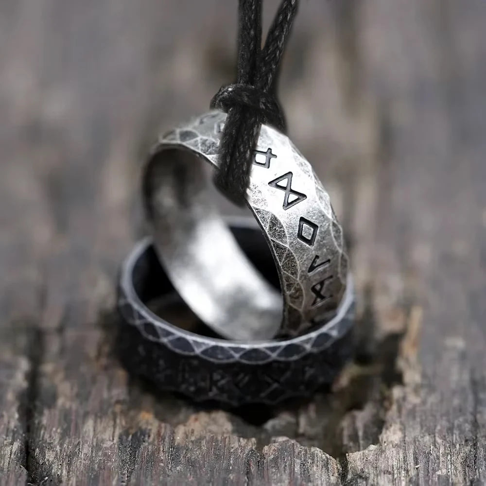 Viking Rune Stainless Steel Pendant Necklace