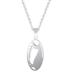 Sports Ball Charm Pendant Necklace — Steel