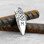 Norse Runes Odin's Spear Necklace Men's Gold Color Stainless Steel Arrowhead Pendant Valknut Talisman Male Vikings