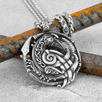 High Quality Vintage Viking Crow Arrow Necklace Men's Nordic Stainless Steel Fashion Amulet Rune Pendant Scandinavian Jewelry
