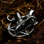 BEIER New Stainless steel Pentagram Pan God Skull Goat Head Pendant Necklace Occult Metal Vintage for Man BP8-342
