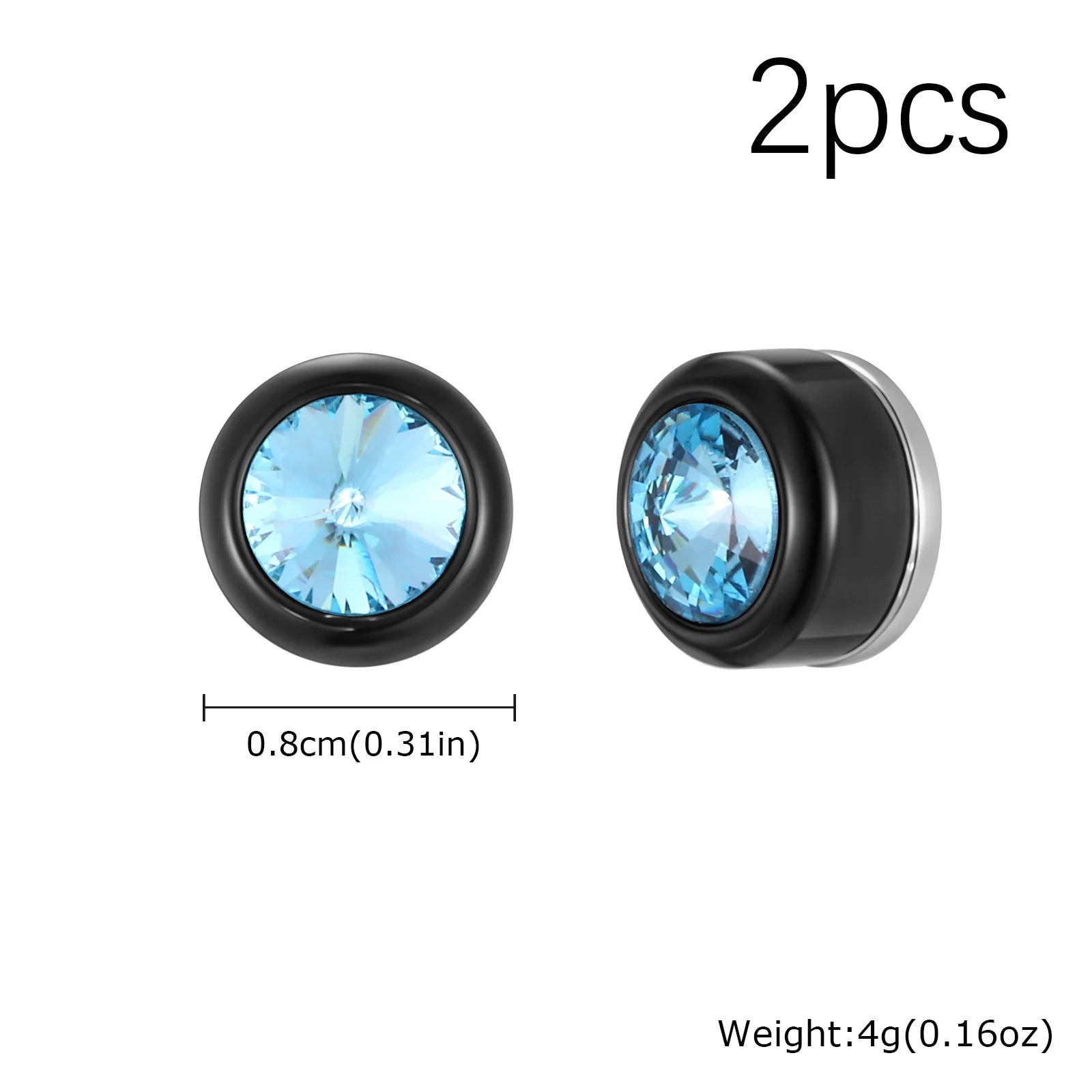 Iced Out Zircon Clip Earrings — Stainless