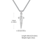 Sword Pendant Necklace — Stainless Steel