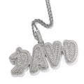 THE BLING KING Custom Baguettecz Initial Letter Iced Out Cubic Zirconia Number Name Pendant Chain Necklace Hiphop Punk