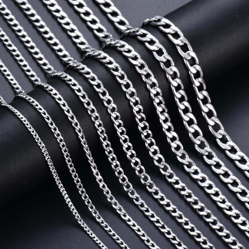 Cuban Curb Chain Choker 7.5mm — Stainless Steel