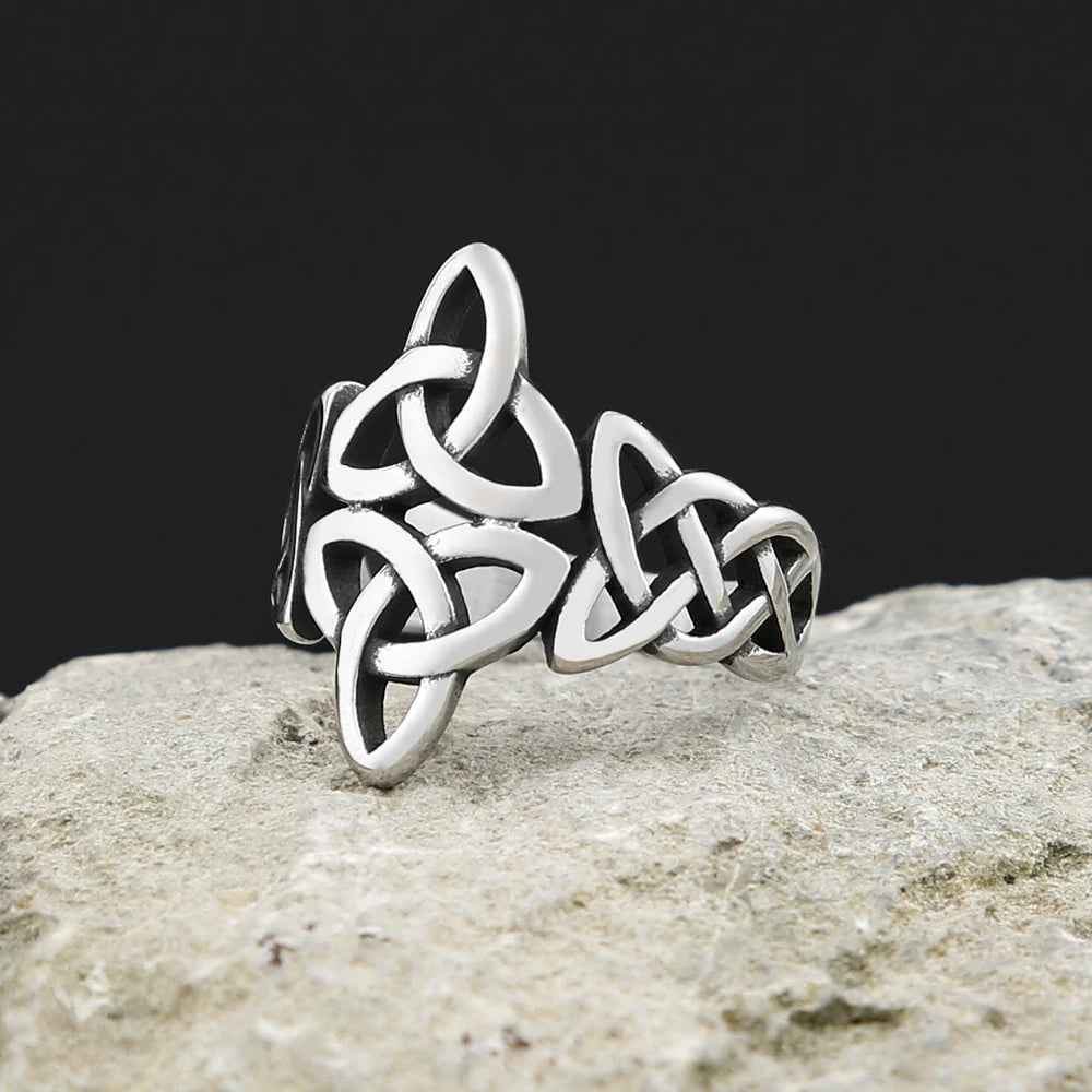 Norse Celtic Knot Ring — Silver