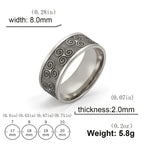 LIKGREAT Viking Triskele Triskelion Ring for Men Stainless Steel Triple Spiral Amulet Finger Rings Vintage Irish Jewelry Gift