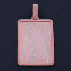 Iced Out Square Pendant Necklace CZ