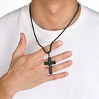 Cross Pendant Necklace — Stainless Steel
