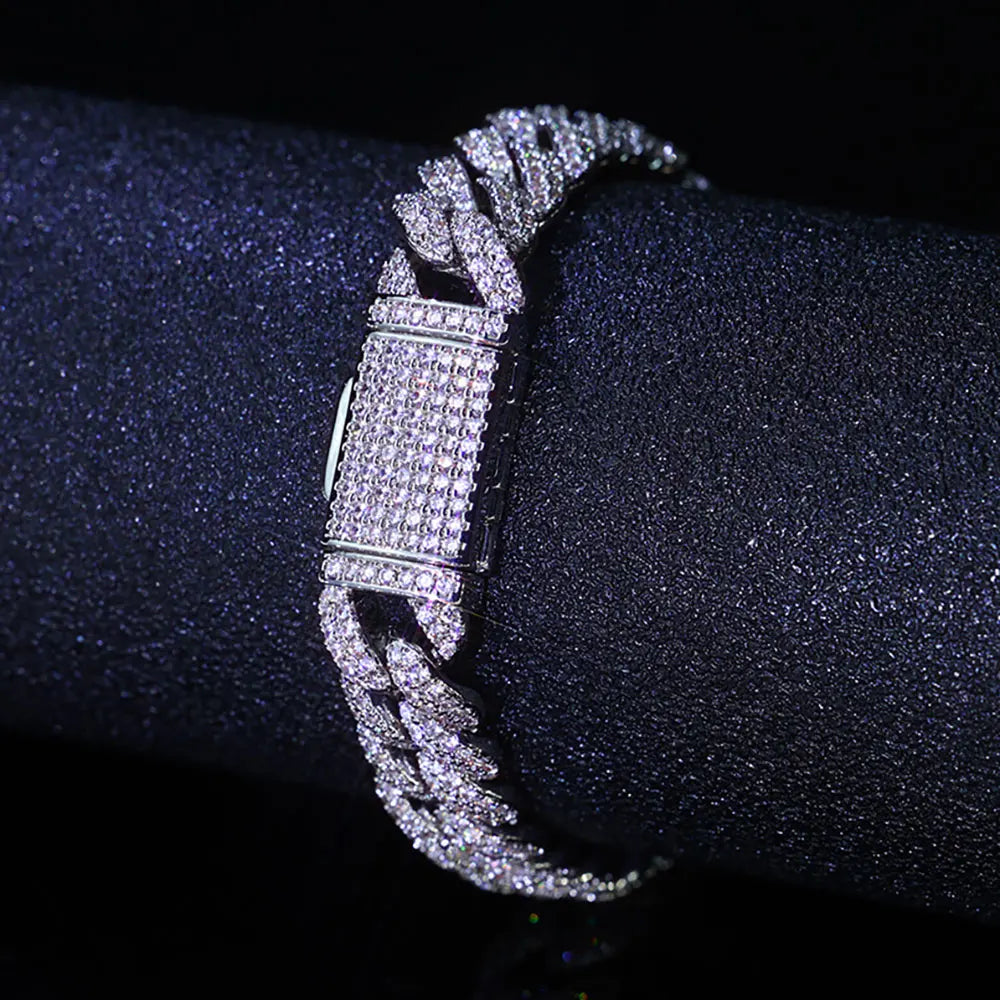 Rose Gold Cuban Chain Necklace Iced Out 10MM