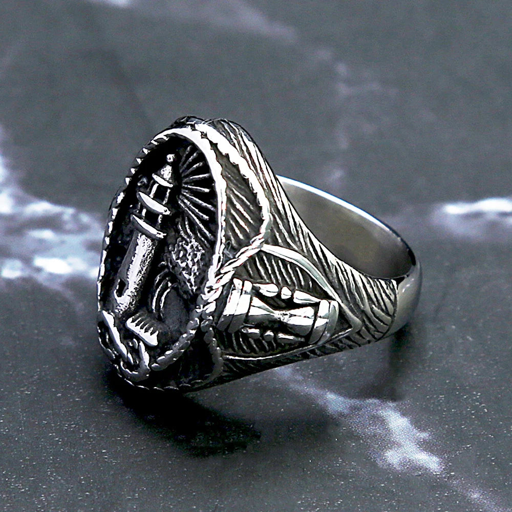 Viking Lighthouse Ring — Stainless Steel
