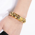 Cool Solid Stainless Steel Bracelet for Man Men's Jewelry Accessories Matte Brushed 18MM Width Keel Cuban Chain Boys'