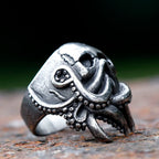 2024 New Goth Octopus Skull Ring Punk 316L Stainless Steel Seaman Rings Men Biker Jewelry Gift for Sailor
