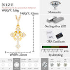 TUHE Hight Quality Cross Pendant Moissanite Spider pendant 925 Sterling Silver Pendant For Men Hip Hop Jewelry