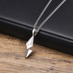 Star 4-Pointed Pendant Necklace — Stainless Steel