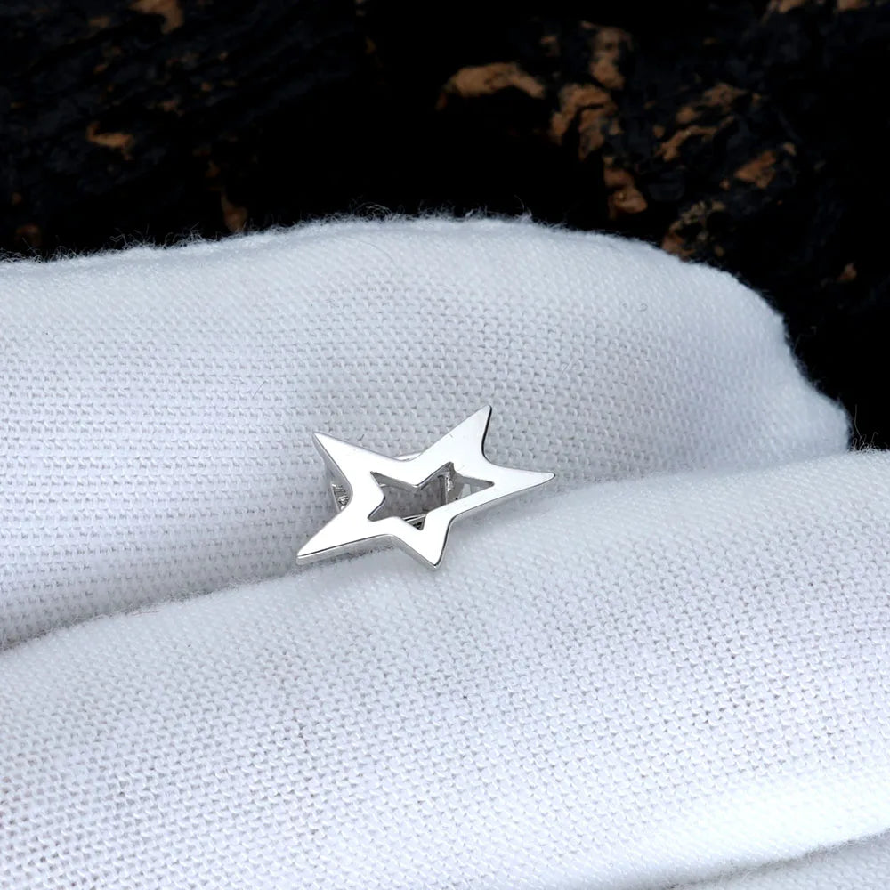 925 Silver Grillz Star Five-Point Statement