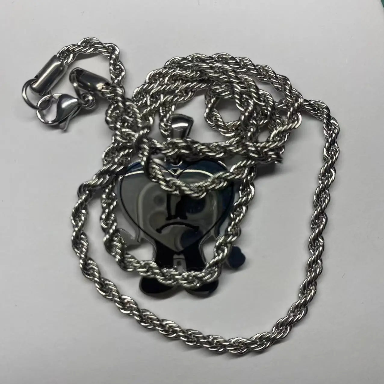 High-quality Stainless Steel Fashionable and Quirky Pendant Necklace for Men, a Hip-Hop Style Personalized Necklace