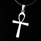 Ankh Cross Pendant Necklace — Stainless Steel
