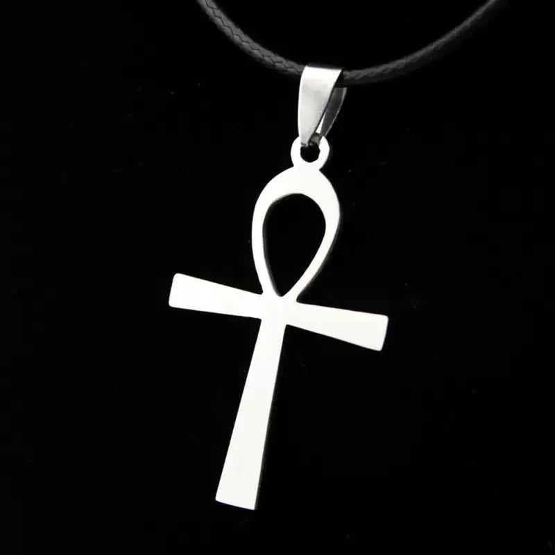 Ankh Cross Pendant Necklace — Stainless Steel