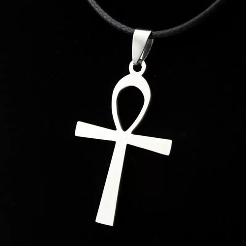 Ankh Cross Pendant Necklace — Stainless Steel