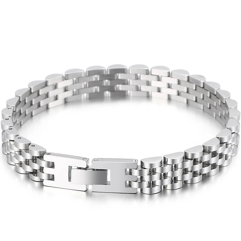 316L Stainless Steel Bracelet For Man Women 15MM Wide Link Watch Chain Men's Bracelets Necklaces Mannen Armband Hand