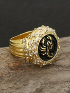 Men's Gothic Punk Scorpion Ring, Unique Rings, All Seasons Wear Fashionable Wedding Engagement Party Jewelry Gift, 1pcs